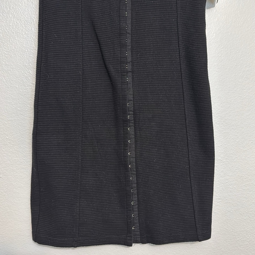 BB Dakota by Steve Madden Eyelets Up Here Black Mini Dress - Picture 3 of 7